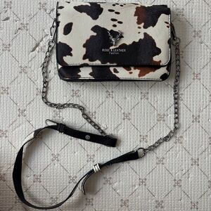 Cow print purse